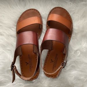 American Eagle Two-Toned Brown Sandals
